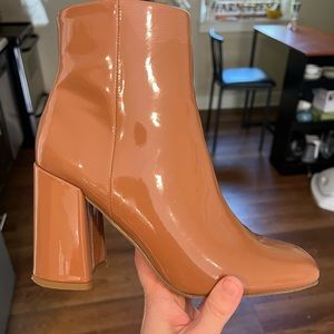 Steve Madden | Madden Girl Caramel Faux Leather Ankle Boots